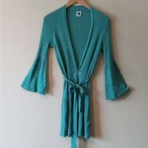 Missoni Teal Green Cardigan Sweater